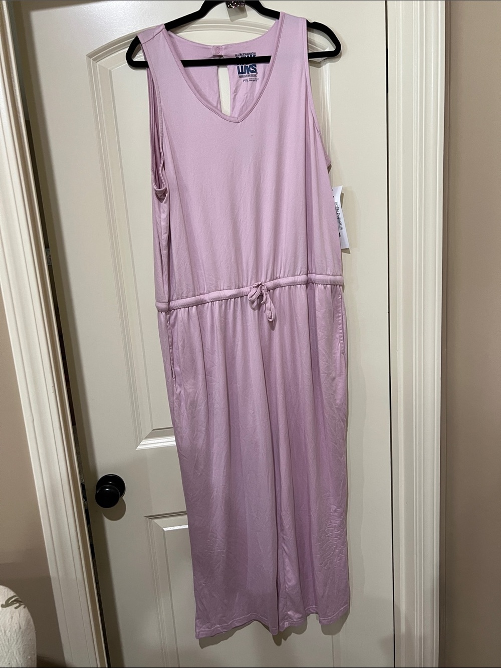 The original Muk Luks  Lilac/pinky Sleeveless Drawstring Jumpsuit H351